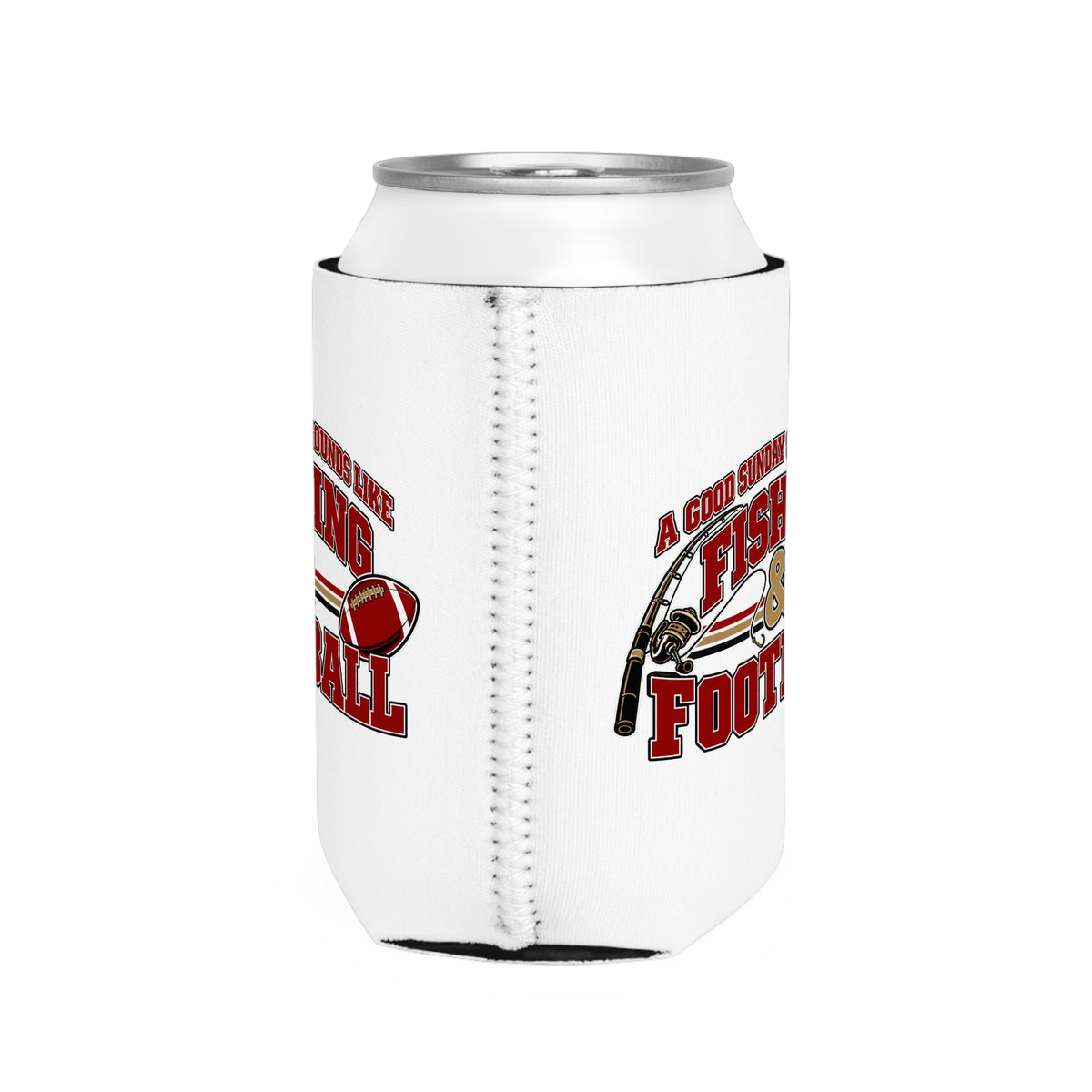 Fishing & Football Can Koozie