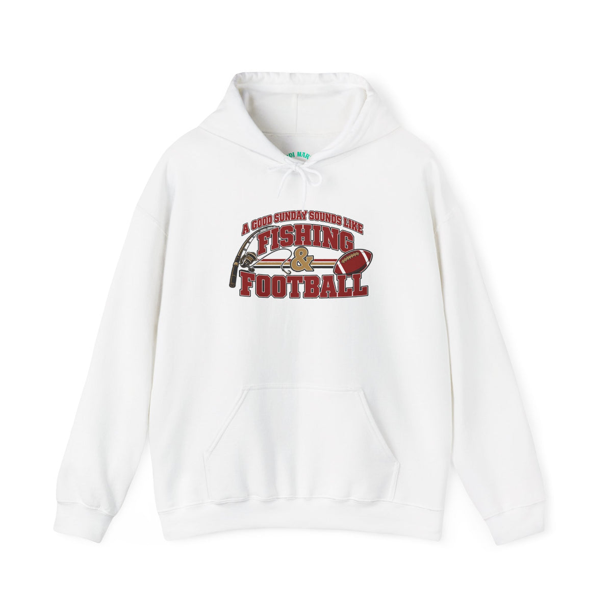 A Good Sunday Sounds Like Fishing & Football Hoodie