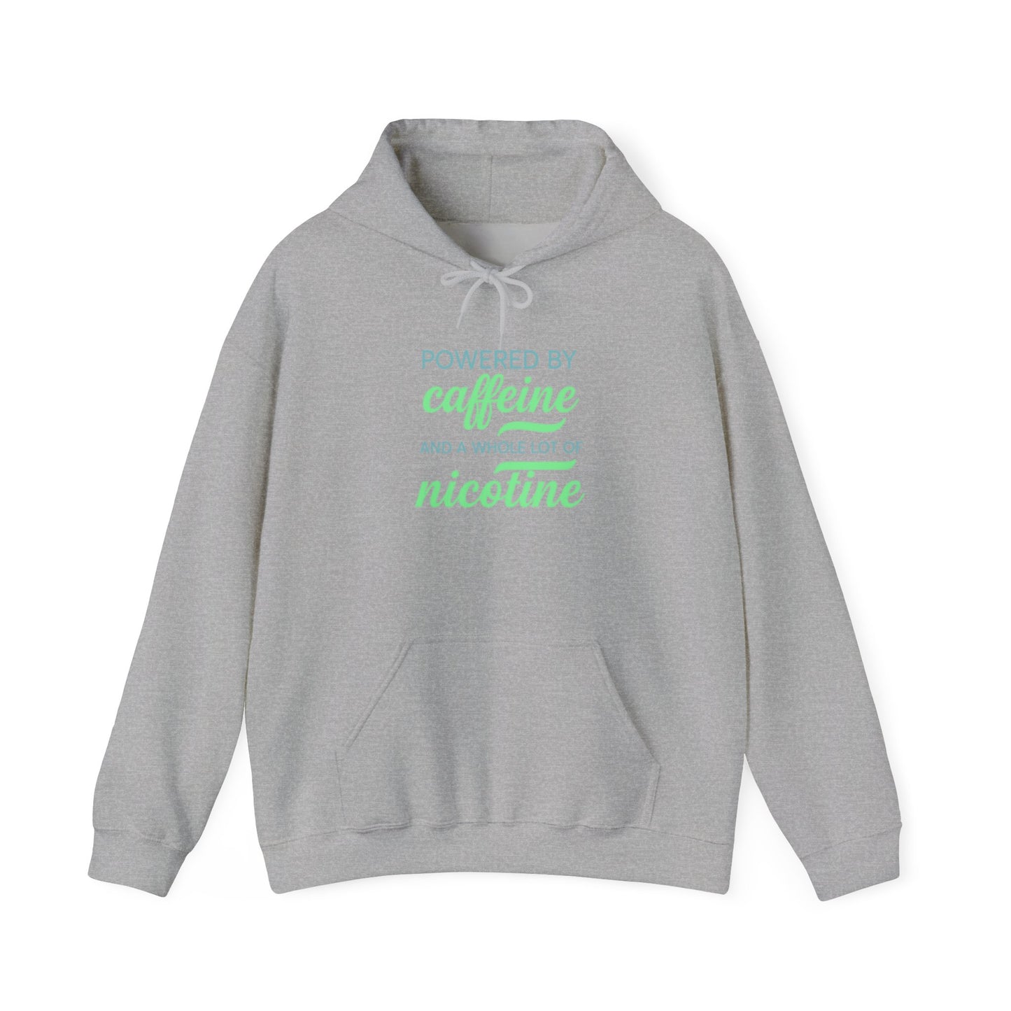Powered by Caffeine & a Whole Lot of Nicotine | Unisex Heavy Blend™ Hoodie