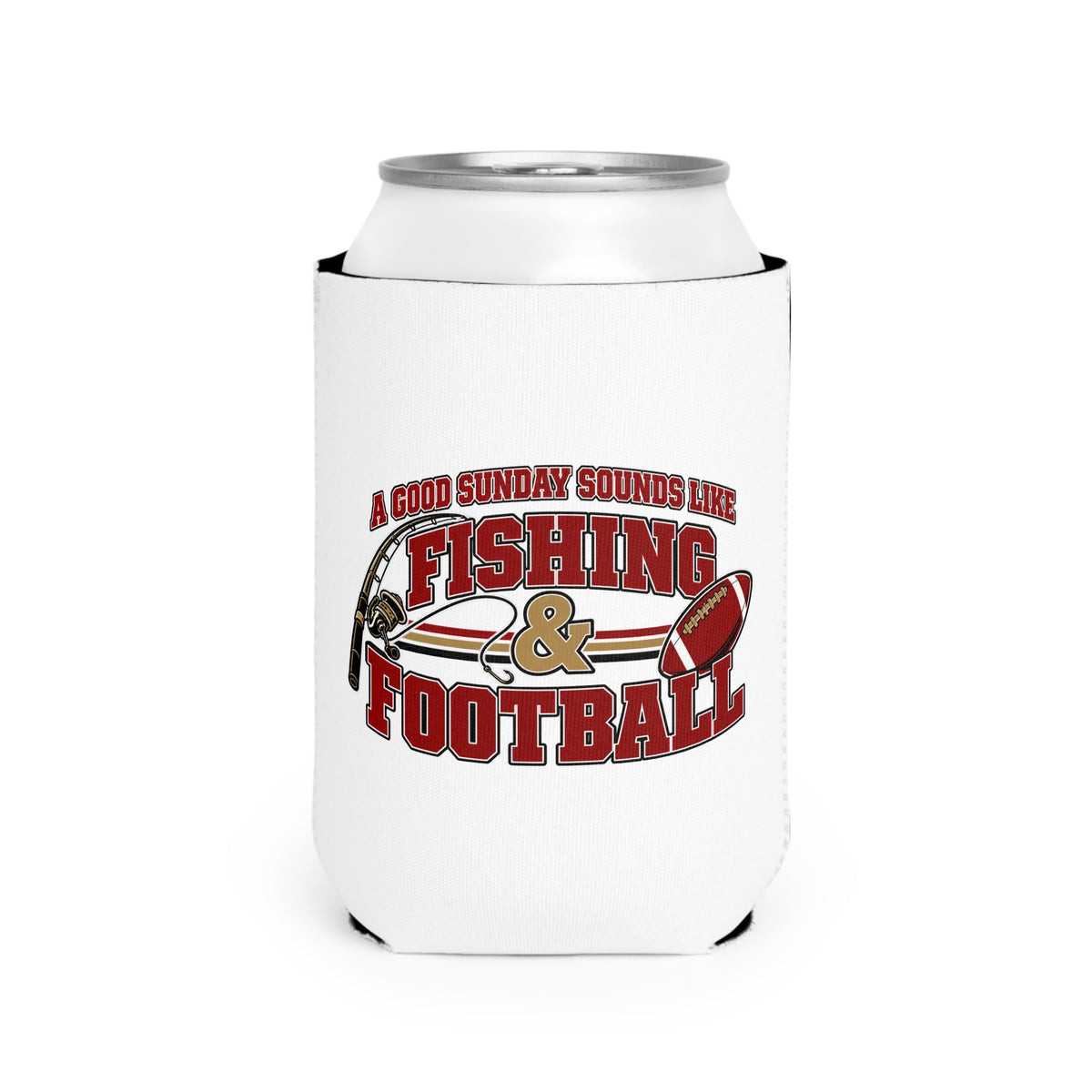 Fishing & Football Can Koozie