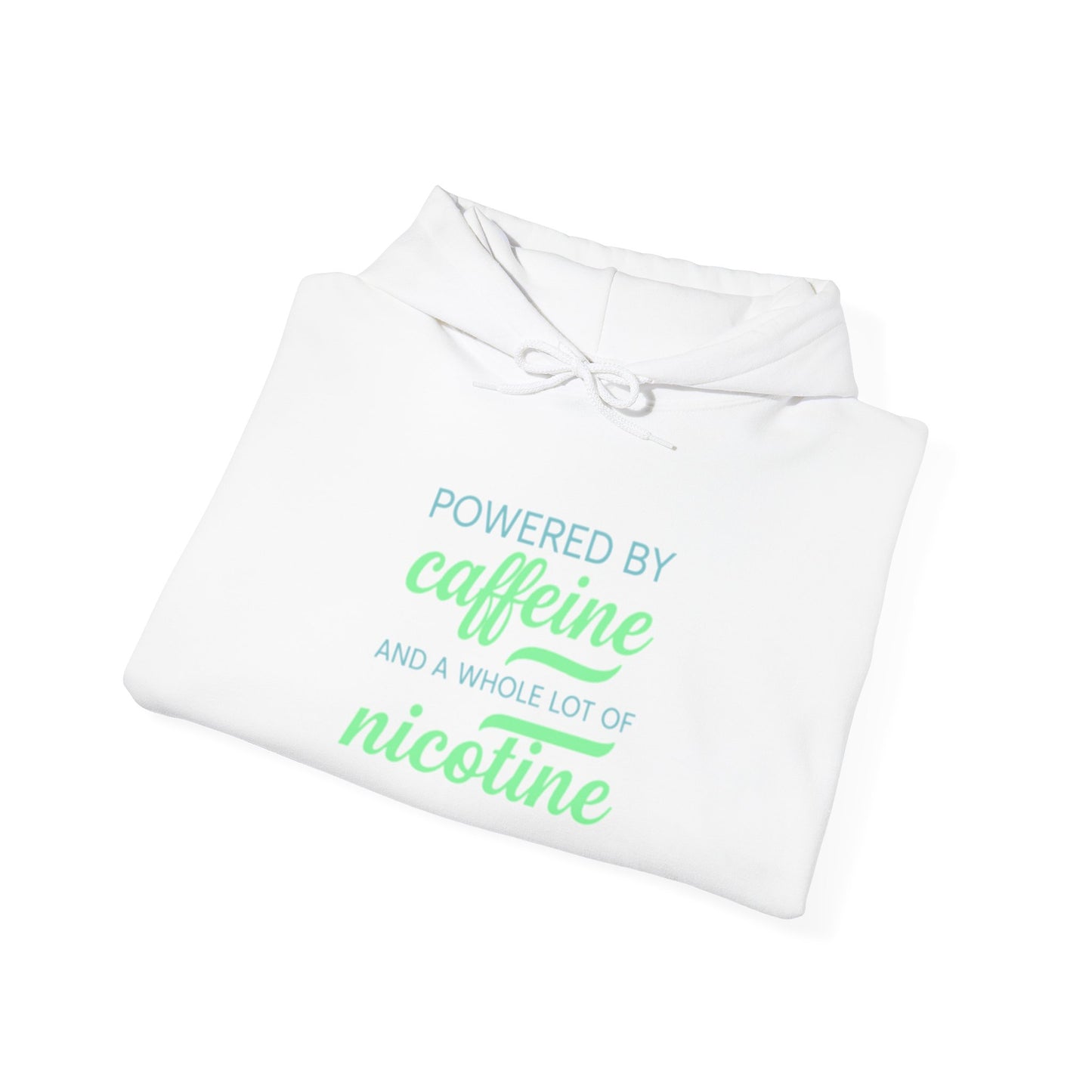 Powered by Caffeine & a Whole Lot of Nicotine | Unisex Heavy Blend™ Hoodie