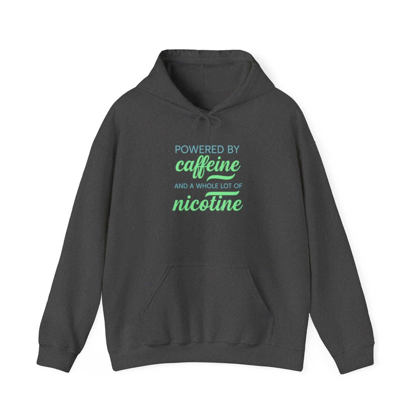 Powered by Caffeine & a Whole Lot of Nicotine | Unisex Heavy Blend™ Hoodie