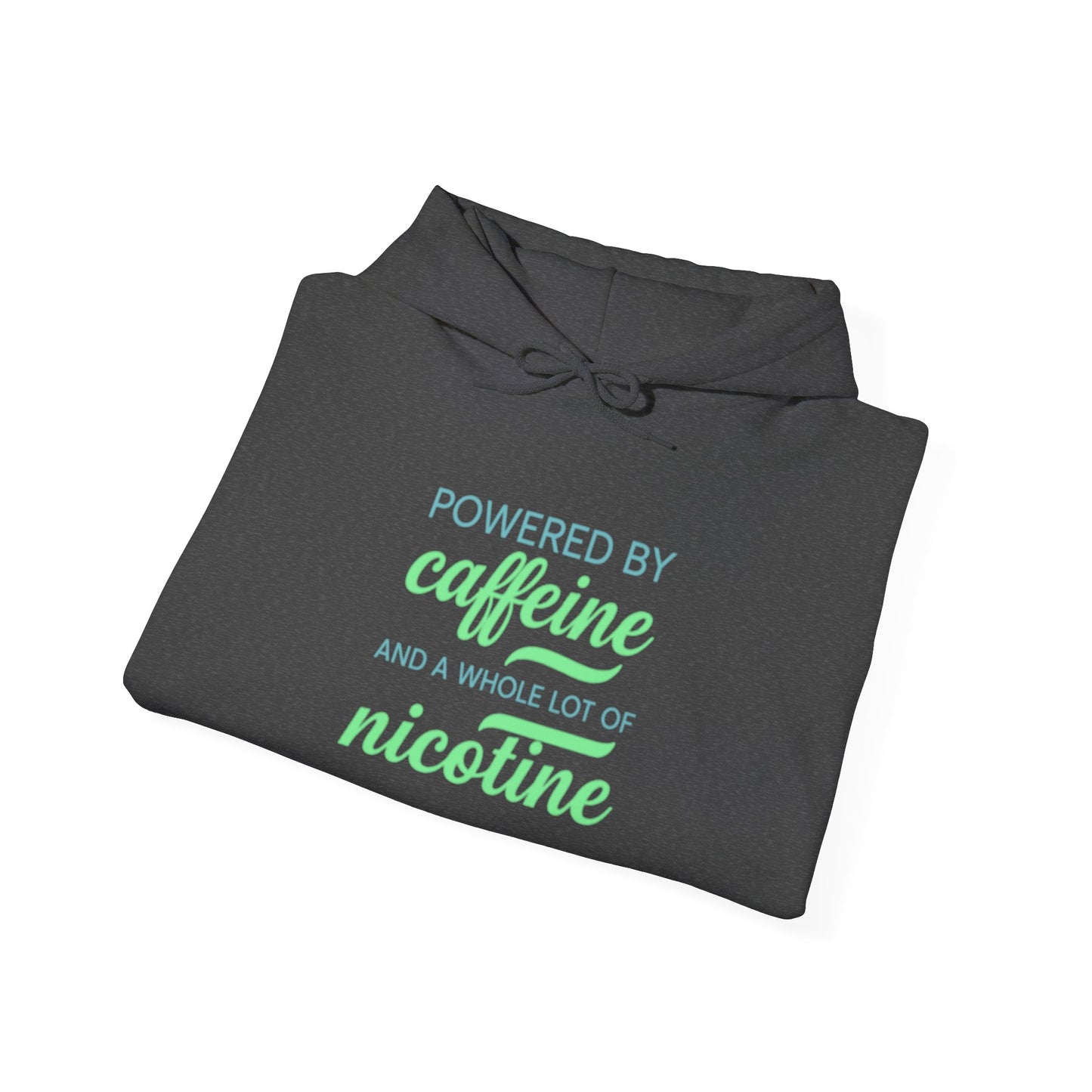 Powered by Caffeine & a Whole Lot of Nicotine | Unisex Heavy Blend™ Hoodie