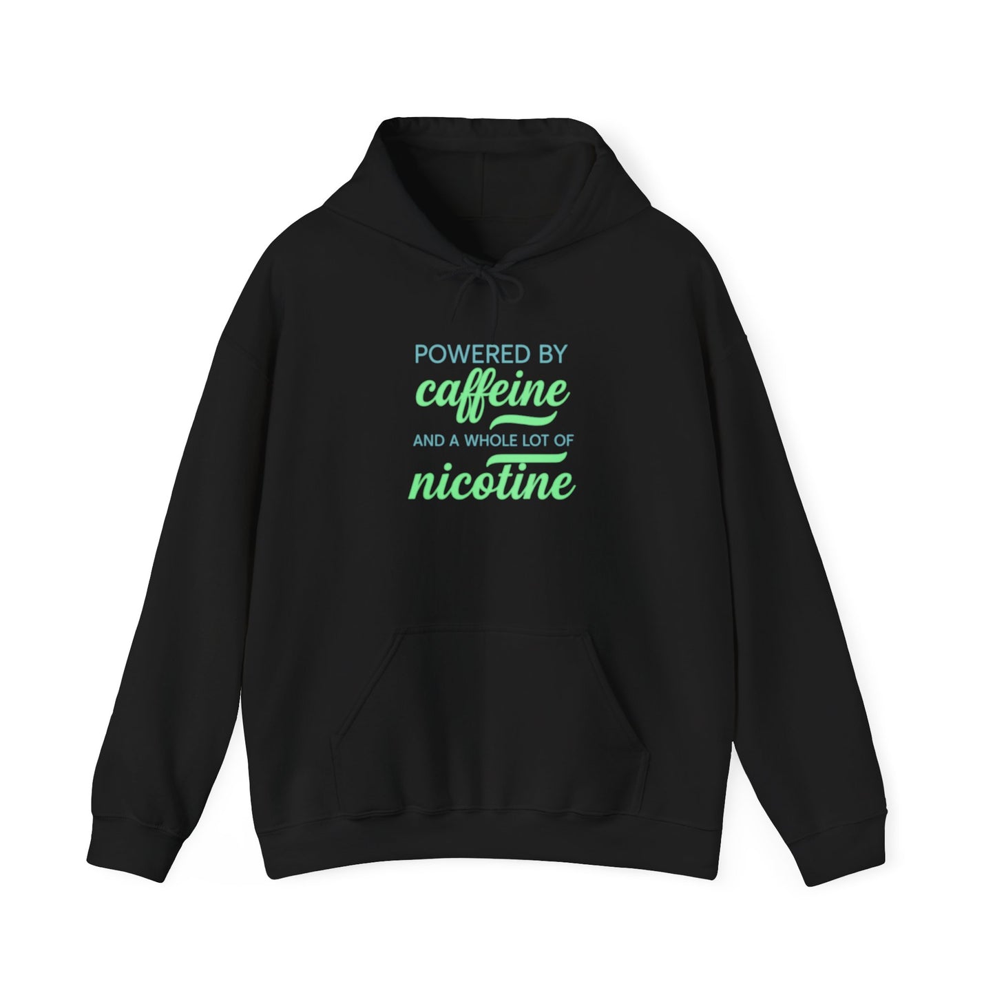 Powered by Caffeine & a Whole Lot of Nicotine | Unisex Heavy Blend™ Hoodie