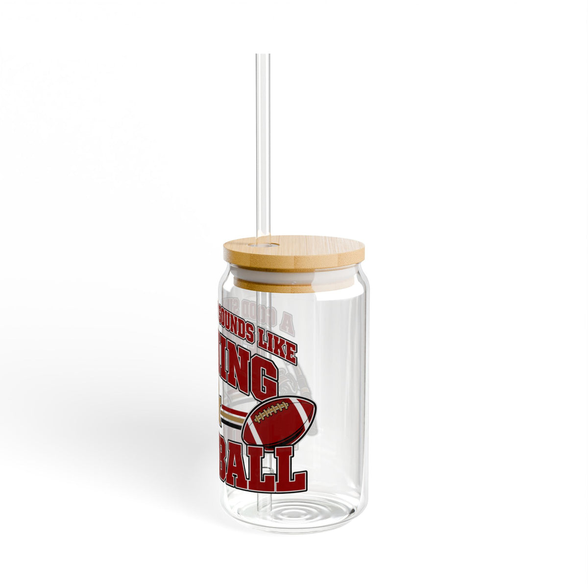 Fishing & Football Glass Cup