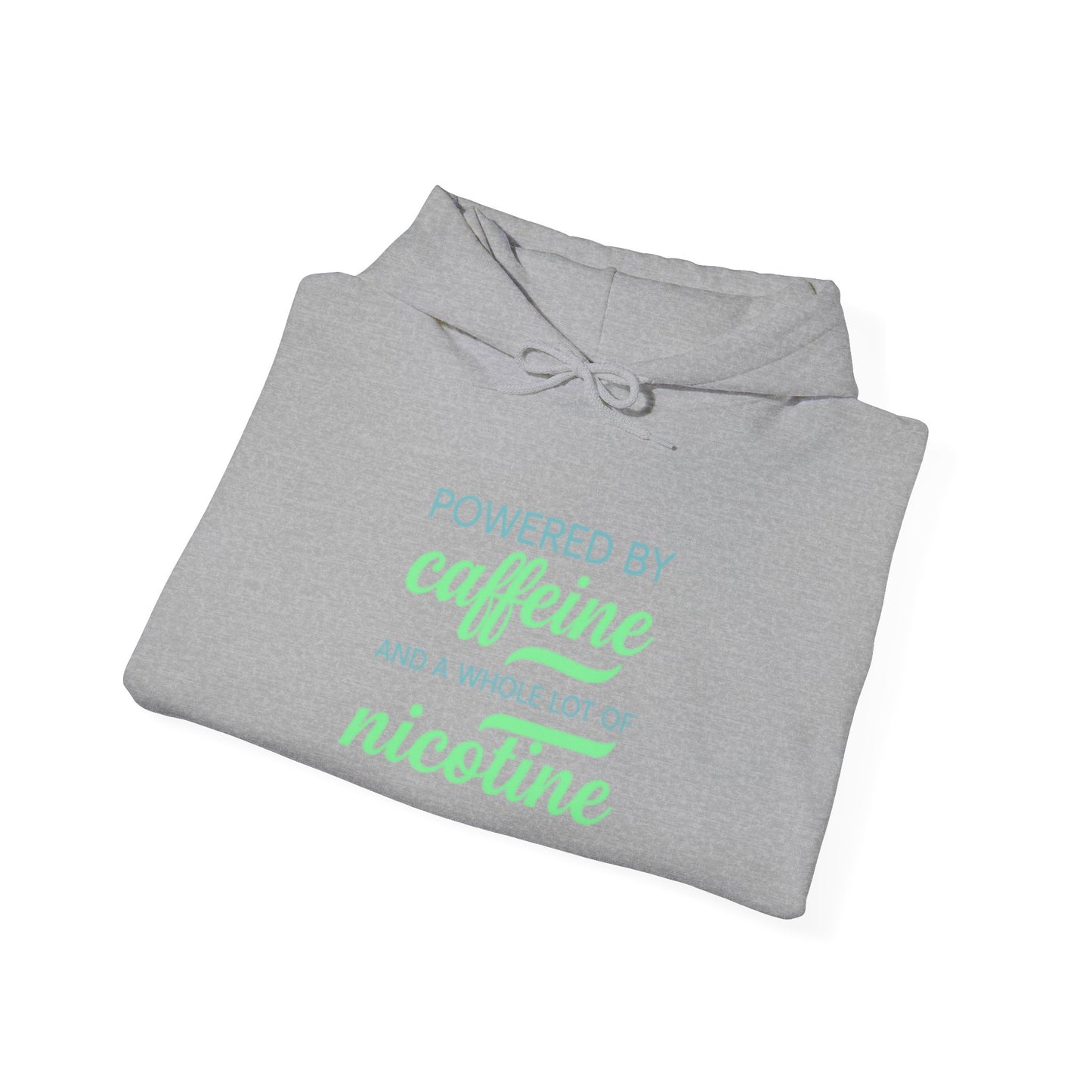 Powered by Caffeine & a Whole Lot of Nicotine | Unisex Heavy Blend™ Hoodie