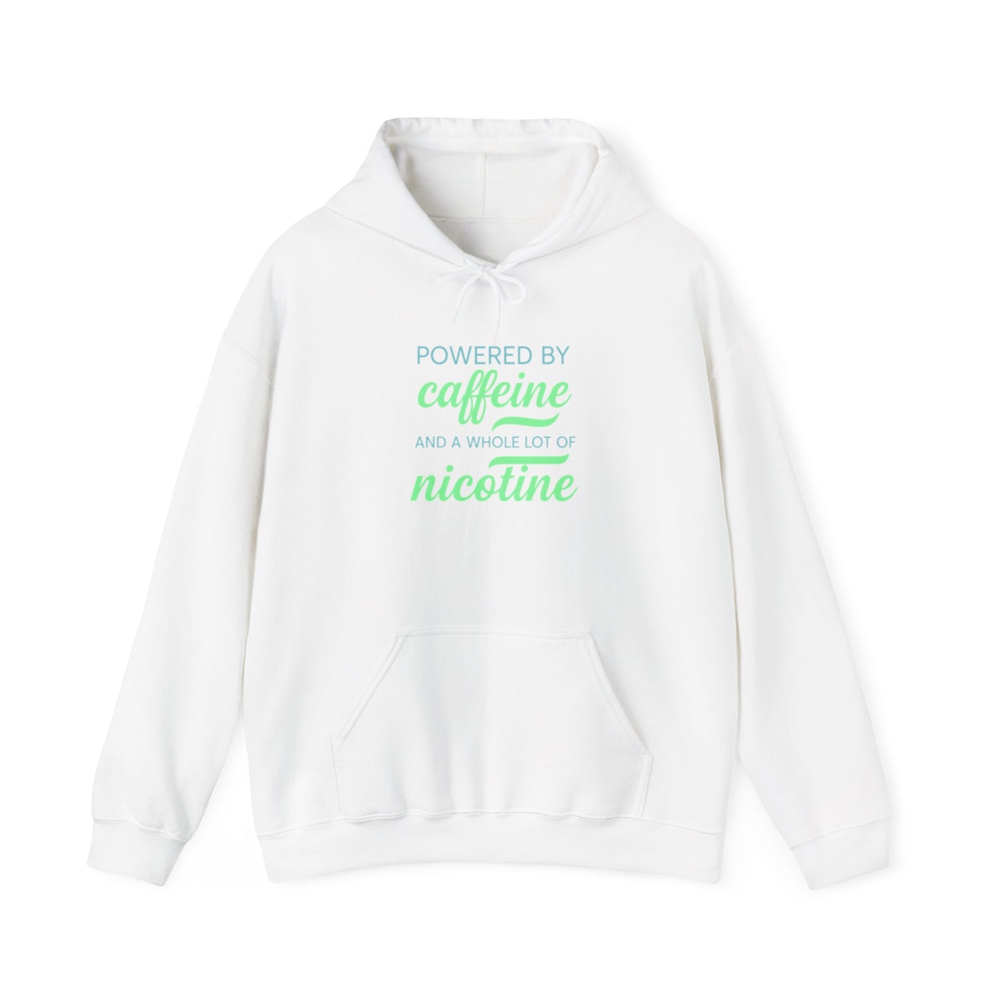 Powered by Caffeine & a Whole Lot of Nicotine | Unisex Heavy Blend™ Hoodie