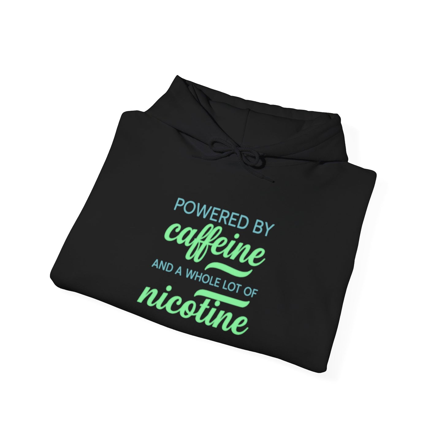 Powered by Caffeine & a Whole Lot of Nicotine | Unisex Heavy Blend™ Hoodie